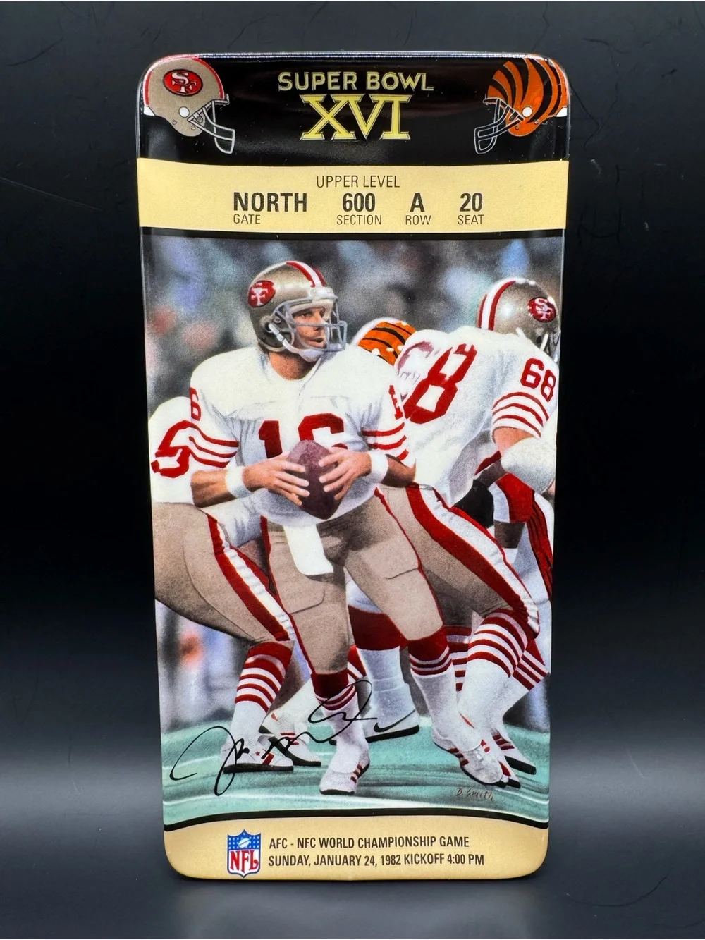 Joe Montana Ticket to Glory Super Bowl Plate Lot XXI XXII XXIII XXIV 49ers
